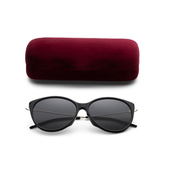 GUCCI BLACK/GOLD 58mm Round Sunglasses - Picture 1 of 2